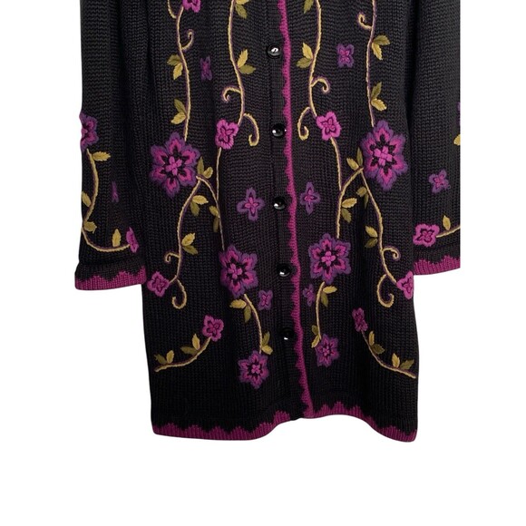 Victor Costa Sweater Dress Floral Knee Length - Picture 6 of 11